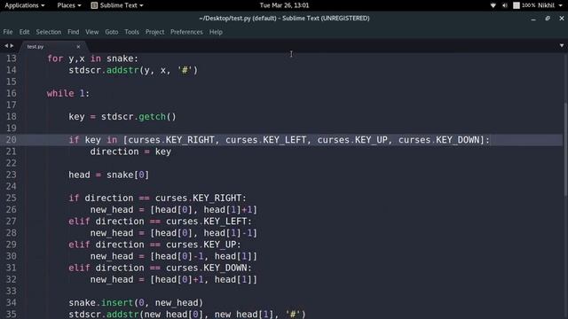 Creating Snake Game for Terminal | Intro to curses in Python (Part-3) смотреть онлайн