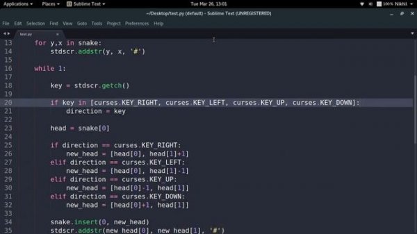 Creating Snake Game for Terminal | Intro to curses in Python (Part-3)