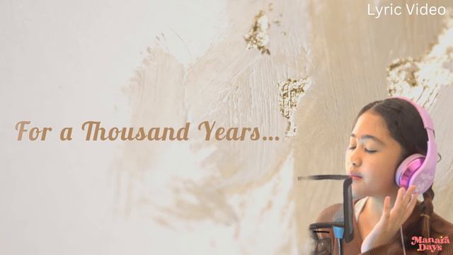 A THOUSAND YEARS [ Christina Perri ] COVER by MIA MANARA - LYRIC VIDEO смотреть онлайн