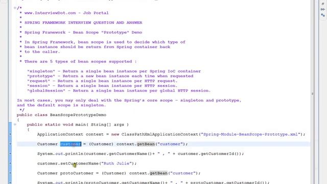 SPRING FRAMEWORK PROTOTYPE BEAN SCOPE DEMO TAMIL смотреть онлайн