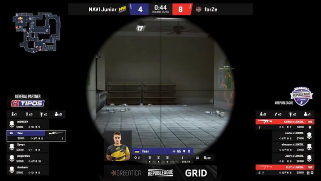 M0NESY СТАРАЕТСЯ ВЫТАЩИТЬ КОМАНДУ! NAVI Junior vs ForZe | REPUBLEAGUE TIPOS Season 1 (CS:GO) смотреть онлайн