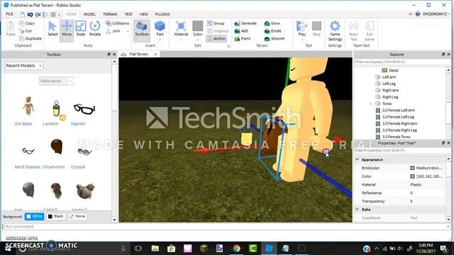 ROBLOX Studio: How to add (a) Clothing, Decal, and Hat/Hair to a Humanoid смотреть онлайн