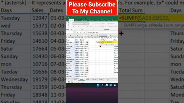 Sum with Wildcard Search | #exceltutorial #wildcardsearch смотреть онлайн