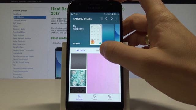How to Change Wallpaper on SAMSUNG Galaxy J3 2017 - Set Up Wallpaper смотреть онлайн