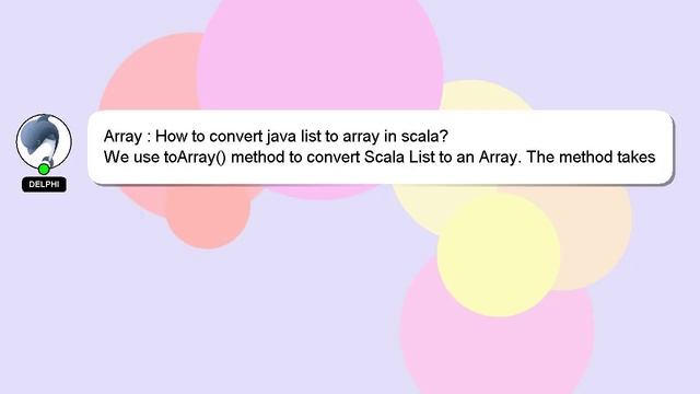 Array : How to convert java list to array in scala? смотреть онлайн