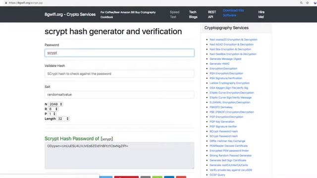 scrypt hash generator and verification смотреть онлайн