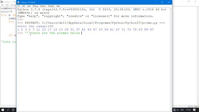 Program for printing the primes in only single line смотреть онлайн