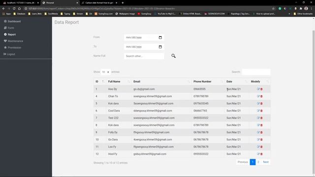 Format date column create at show on view blade using Laravel смотреть онлайн
