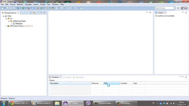 Eclipse - Print Hola (Hello world) using Java смотреть онлайн