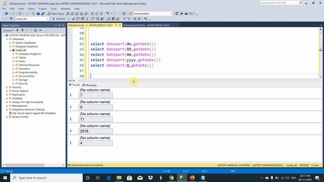 System Defined Functions : Date Time Functions смотреть онлайн