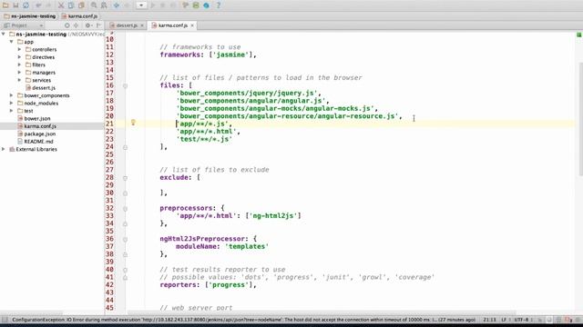 12) Angular/Jasmine, Re-Tooling Configurations смотреть онлайн