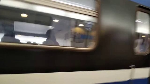 Обкатка метропоезда Юбилейный. Станция метро Горьковская. смотреть онлайн