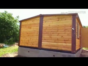 Обзор деревянного модульного дома 4,6 х 6,0 м из профилированного бруса