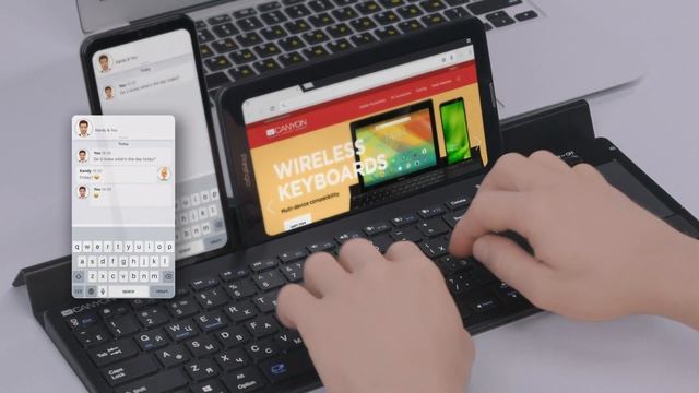 Беспроводная клавиатура с тачпадом Canyon CND-HBTK7-RU смотреть онлайн