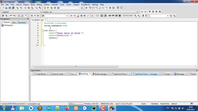 C++ dasturlash tili 3-online dars (Yangi qator qo`shish) смотреть онлайн