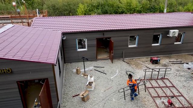 Пассажирский павильон модульного типа в Нижнем Новгороде на платформе Стригино смотреть онлайн