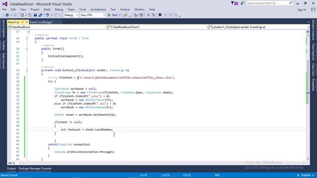 C# Read data from Excel | Video | NPOI смотреть онлайн