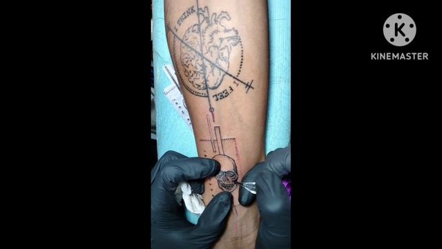 Memento Mori tattoo time-lapse full video #tattooart #tattootimelapse смотреть онлайн