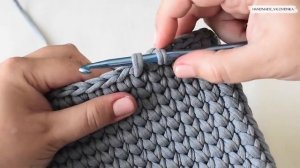 Узор крючком столбики в раскол | идеальные галочки