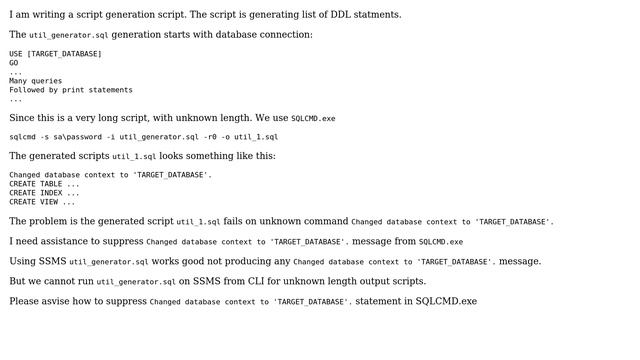 Databases: Suppress database change message in SQLCMD.exe (2 Solutions!!) смотреть онлайн