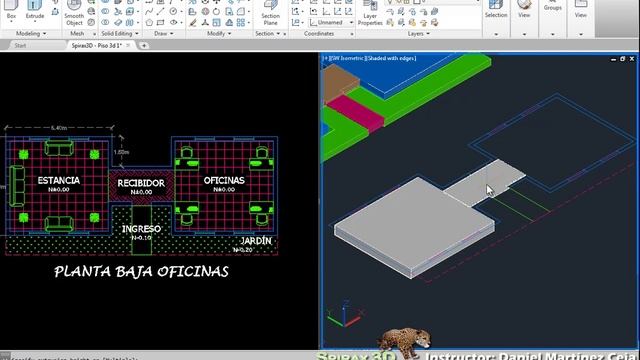 Piso plano 3d Autocad смотреть онлайн