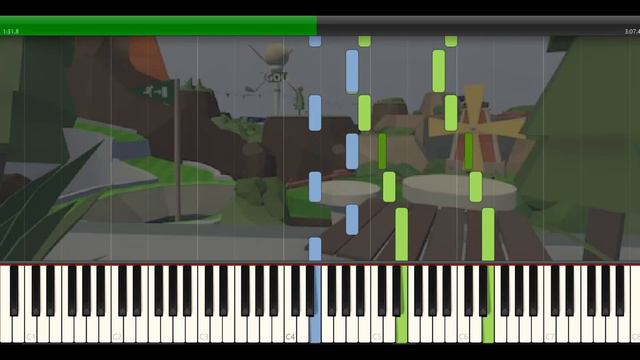 Golf Theme - Human Fall Flat Piano Tutorial (Easy) смотреть онлайн