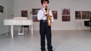 Яник Андреев, 7 лет. 6 мес. уроков саксофона.
