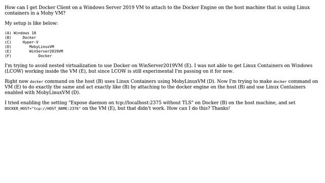 Make docker client in VM to attach to docker daemon on the host смотреть онлайн