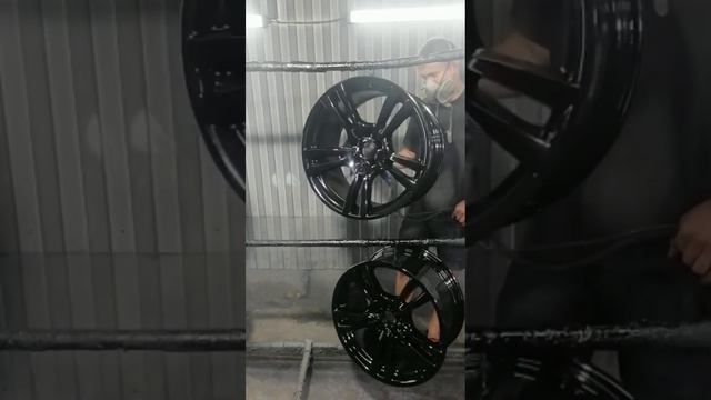 Порошковая полимерная покраска восстановление диски BMW R20 black super gloss +380503203266 смотреть онлайн