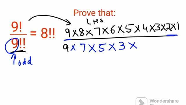 Can you prove this? 9!/9!! = 8!! #math #mathematics #factorial #explore #doublefactorial смотреть онлайн