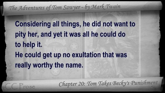 Chapter 20 - The Adventures of Tom Sawyer by Mark Twain - Tom Takes Becky's Punishment смотреть онлайн
