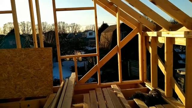 Каркасный дом 6х8 Часть - 19 Мансардный этаж смотреть онлайн