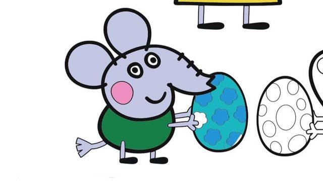 Peppa Pig Champion Daddy Pig Coloring Pages For Kids | Digital Coloring