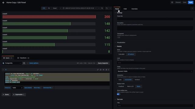 【Grafana 2/20】How To Rename Table Data In Bar Gauge Graph In Grafana 7.5.16 Version
