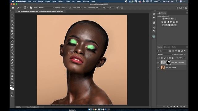 HOW TO DARKEN SKIN COLOR IN PHOTOSHOP - Photoshop Tutorial смотреть онлайн