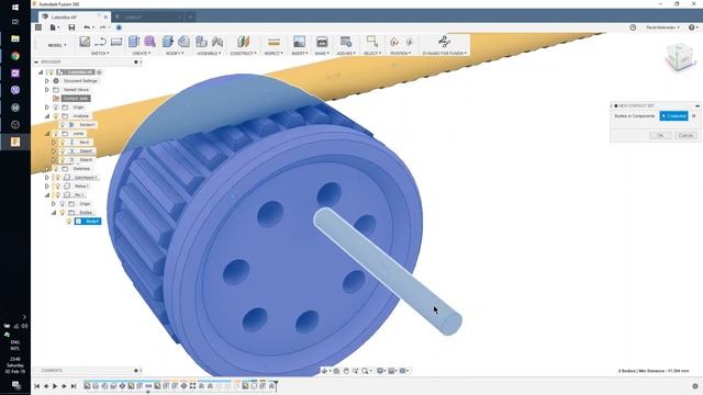 Анализ контактов на примере рейки во Fusion 360 - Выпуск #243 смотреть онлайн