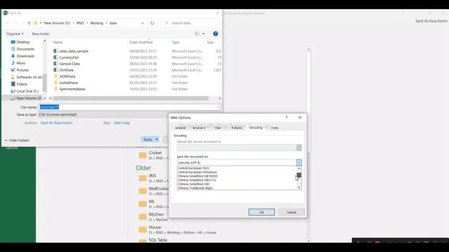 How to Export Excel Sheet to CSV with Unicode UTF 8 смотреть онлайн