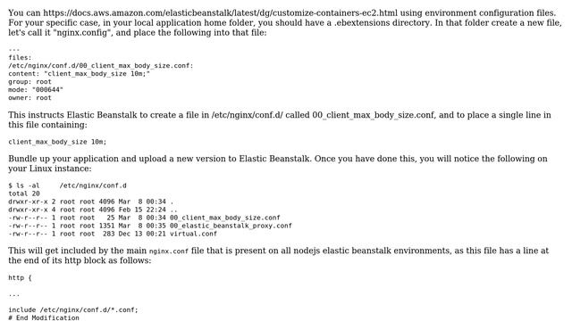DevOps & SysAdmins: NGINX Set client_max_body_size For One Route on AWS Elastic Beanstalk смотреть онлайн