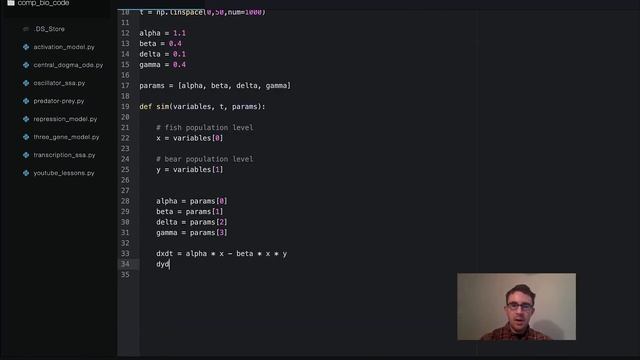 Python Code for Predator-Prey Model смотреть онлайн