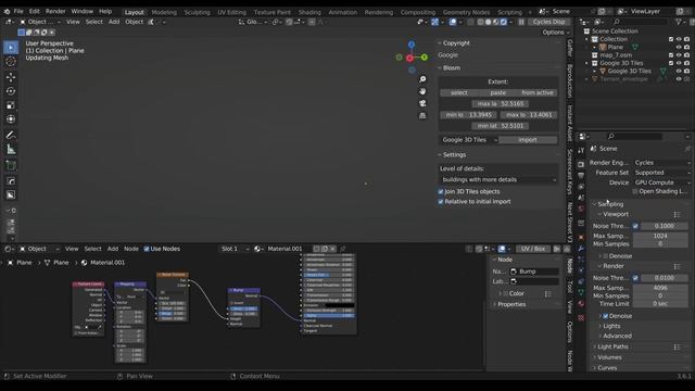Google 3D Maps Import into Blender смотреть онлайн