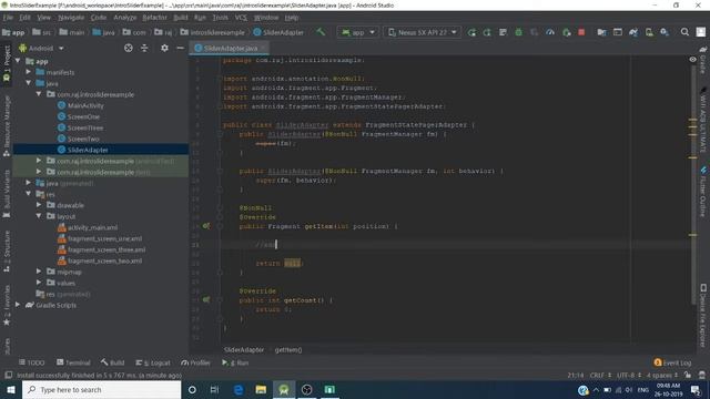 How to make Intro slider in Android Studio using ViewPager & Fragments смотреть онлайн