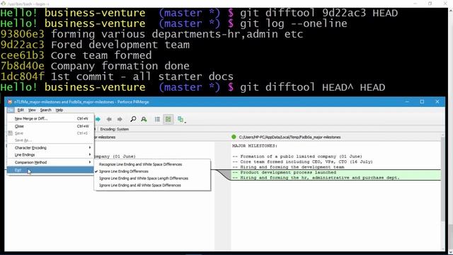 070 Viewing and Comparing changes between Git Commits Lab смотреть онлайн