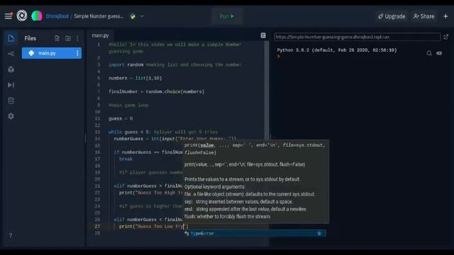 Simple Number Guessing Game | Python Therapy смотреть онлайн