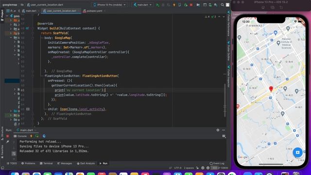 Part - 9 || Flutter Get user current location and show on marker with address смотреть онлайн