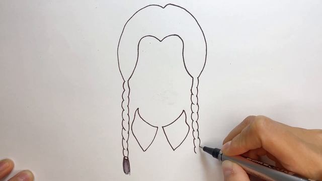 Как нарисовать УЭНЗДЭЙ из Семейки Аддамс| How to draw WEDNESDAY from Addams’s family смотреть онлайн