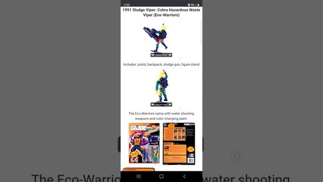 Hasbro G.I. Joe 1991 Sludge Viper Eco Warrior (3djoes.com) смотреть онлайн