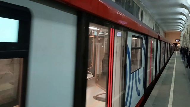 Обкатка 81-775/776/777 "Москва-2020" на станции "Автозаводская. смотреть онлайн
