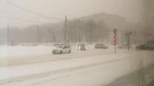 Жуткая метель в Казани : Поездка на троллейбусе Тролза-5275.03 «Оптима» по маршруту №9 (14.01.2021)