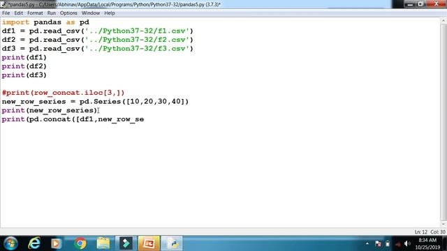pandas for python (Lecture 5): Pandas Data Manipulation: Adding Rows. (in Hindi) смотреть онлайн