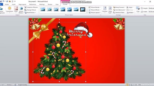 Christmas Card Making In Microsoft Word(2010)